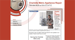 Desktop Screenshot of charlottemetroappliancerepair.com